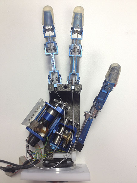 Three-fingers robotic hand.
