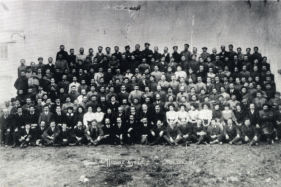 Officine Galileo’s workers in March 1910
