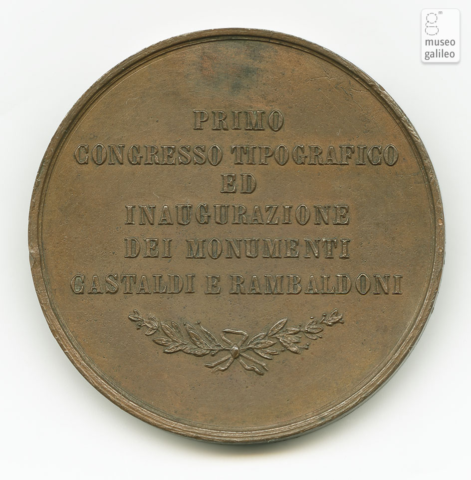 Primo congresso tipografico (Feltre, 1868) - reverse