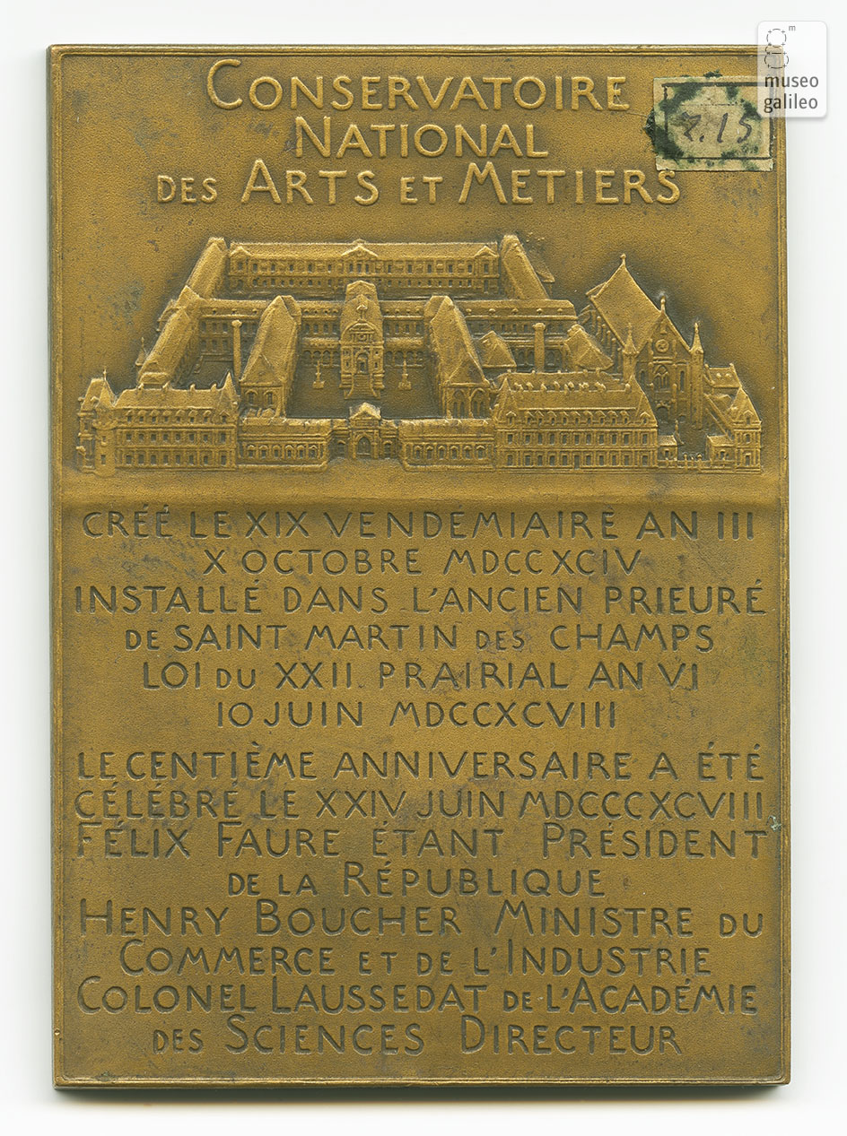 Centenario Conservatoire des Arts e Metiers (Parigi, 1898) - reverse