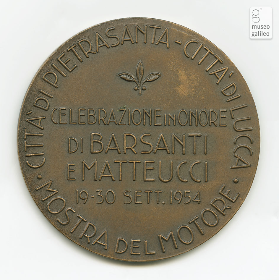 Centenario invenzione motore a scoppio Barsanti-Matteucci (Firenze, 1954) - reverse