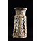 Cylindrical grip with polychrome decoration