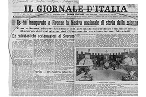 Front page of the "Giornale d'Italia"