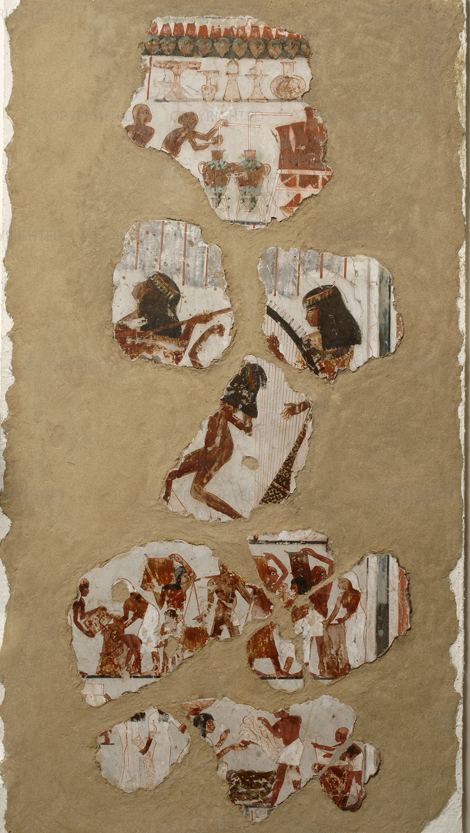 Fragments of wall painting